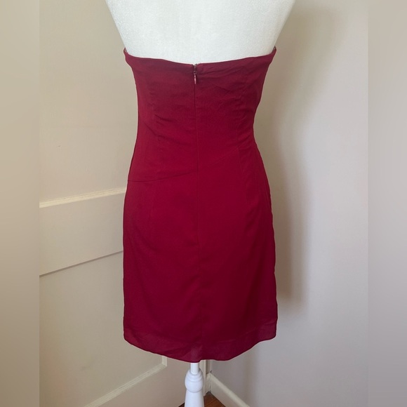 Y2K VTG DEADSTOCK MM COUTURE by MISSME asymmetrical Strapless Dress WHIMISGOTH S - Picture 5 of 9